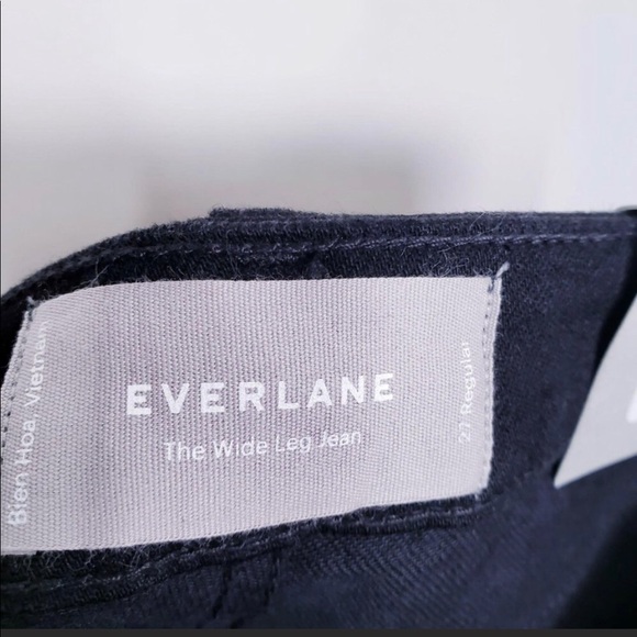 NWT Everlane High Waist Black Wide Leg Jeans 27 - Picture 3 of 5